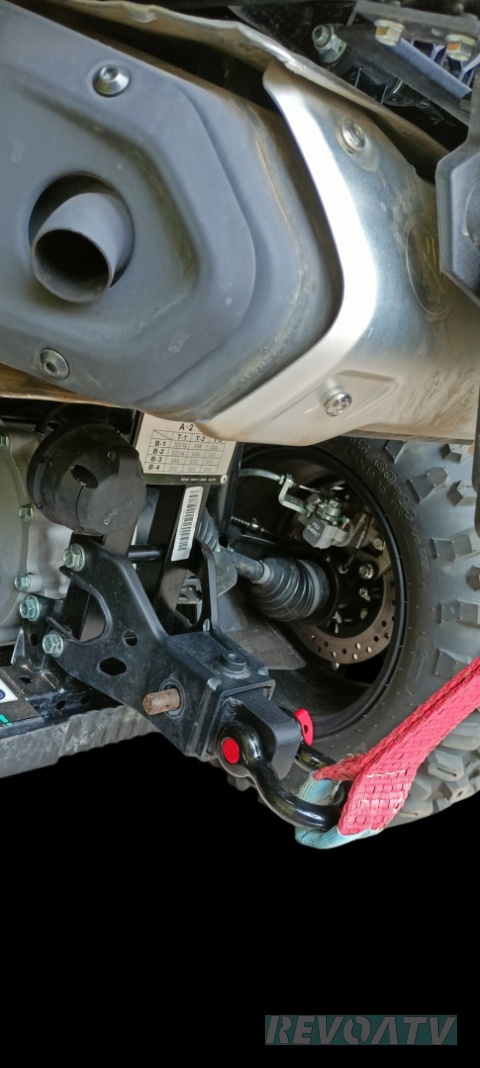 Uchwyt do quada z szeklą zamiast haka