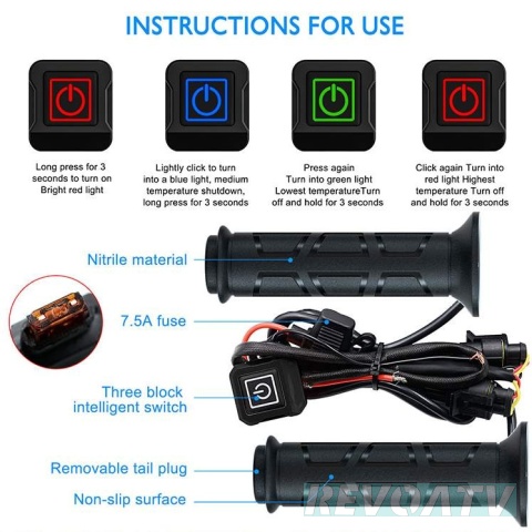 Podgrzewane manetki z kciukiem X-ATV